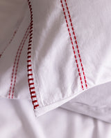 Premium Cotton Double Duvet Cover Set - Embroidered Elegance