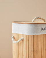 Premium-Foldable-Two-Compartment-Bamboo-Laundry-Hamper-Beige