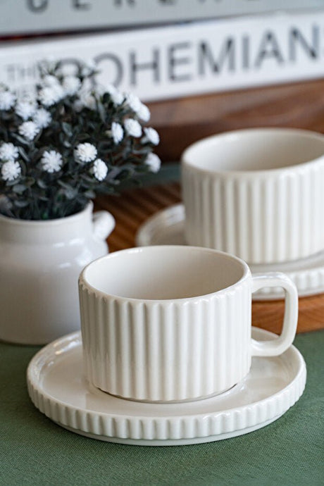 Farika Professional Saturn Porcelain Tea Cup Set - 4 Pieces - TryAladdin