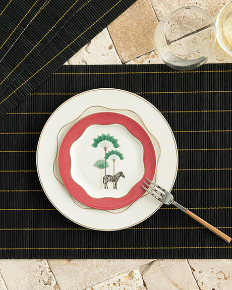 Professional-Bamboo-Placemat-Set-4-Piece-Black-Tableware