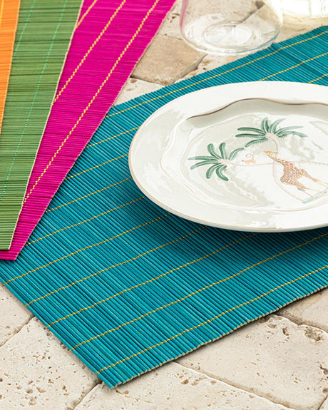 Premium-Bamboo-Placemat-Set-4-Piece-Colorful-Dining
