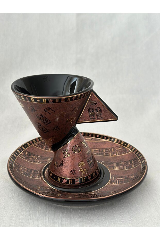 Fathy Mahmoud Egyptian Classic Ceramic Coffee Cup Set - 2 - Piece - TryAladdin