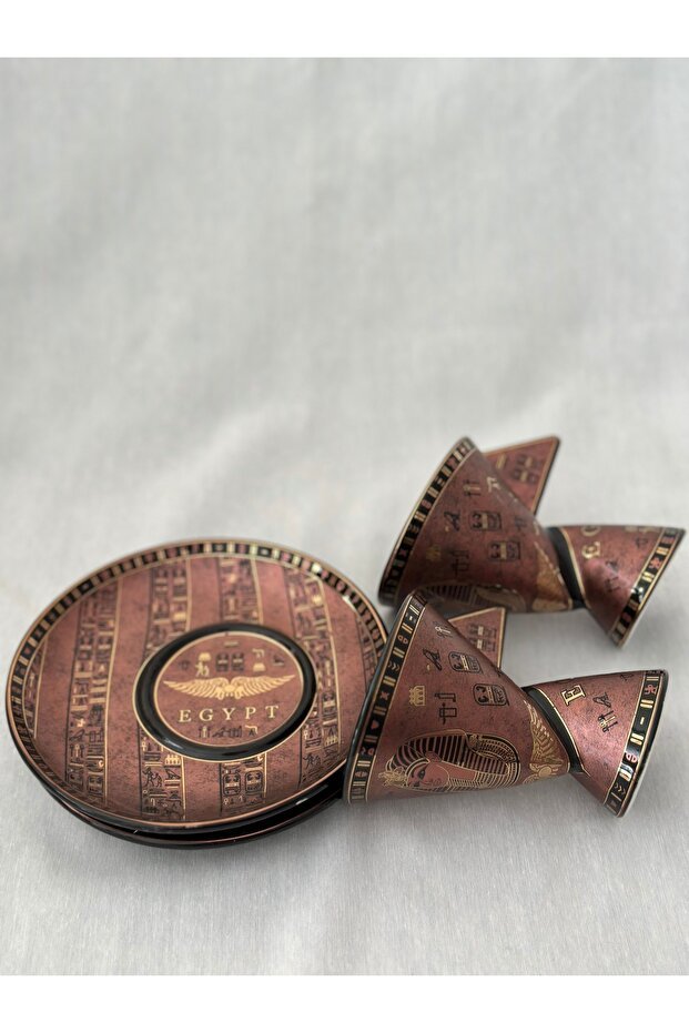 Fathy Mahmoud Egyptian Classic Ceramic Coffee Cup Set - 2 - Piece - TryAladdin