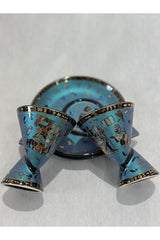 Fathy Mahmoud Premium Egyptian Cat Design Porcelain Coffee Cup Set - 2 Piece - TryAladdin