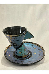 Fathy Mahmoud Premium Egyptian Cat Design Porcelain Coffee Cup Set - 2 Piece - TryAladdin