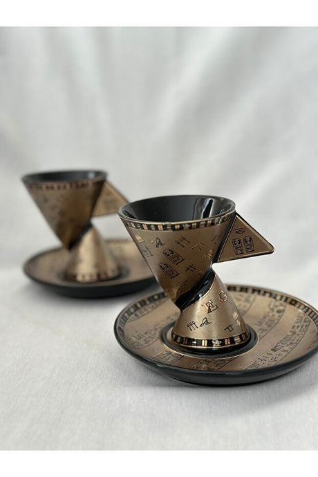 Fathy Mahmoud Professional Egyptian Coffee Cup Set - Set of 2 - TryAladdin
