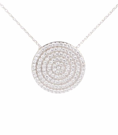 Premium 925 Sterling Silver Large Circle Necklace