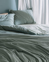 Cotton Blend Jersey Duvet Cover Set - Soft & Fitted Comfort