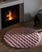 Charlot Post Blush Pink Round Accent Rug - 90 cm