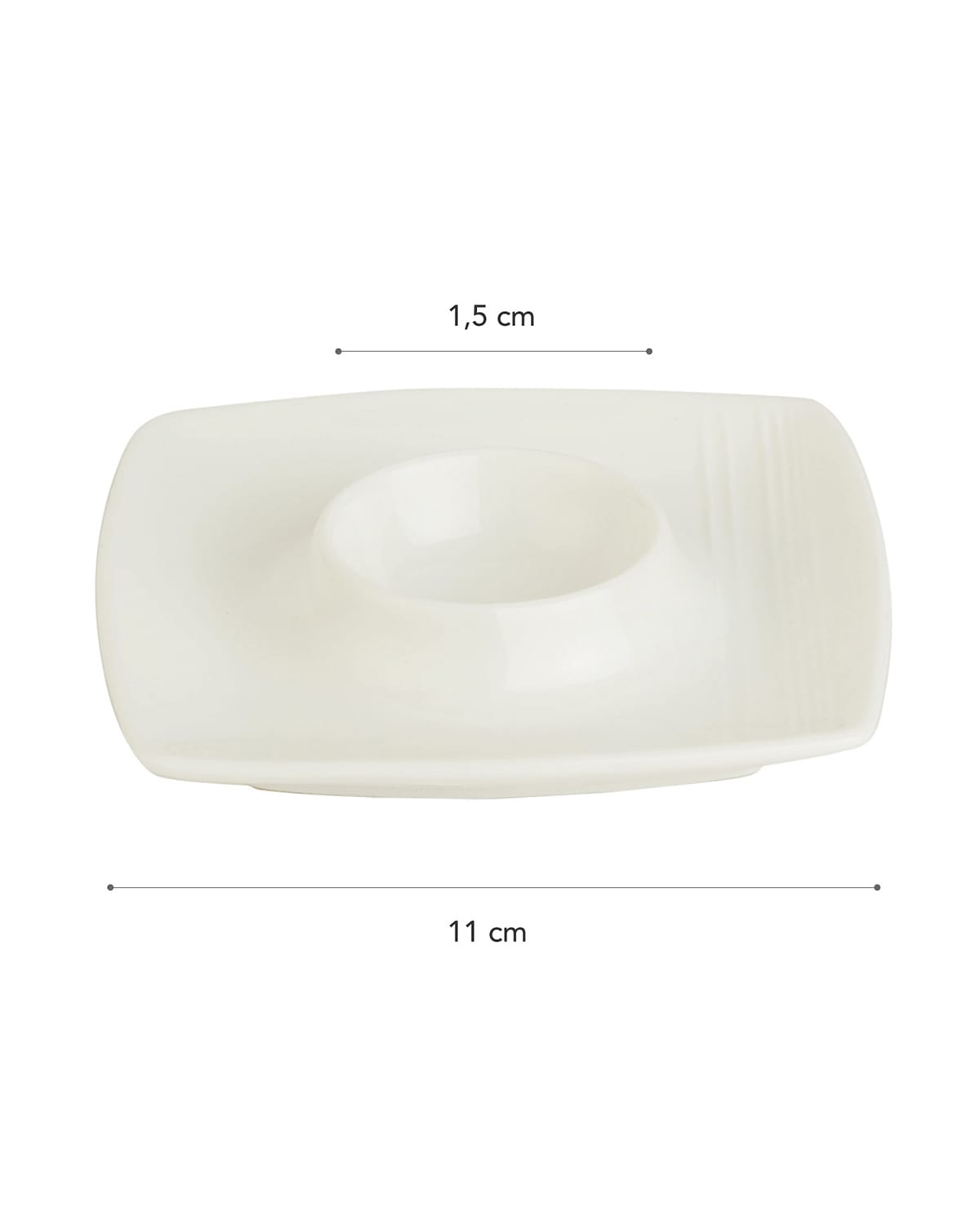 New Bone China Rectangular Egg Holder - Elegant White Design