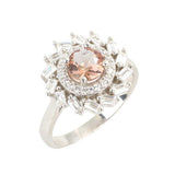 925 Sterling Silver Zultanite & Baguette Wind Rose Ring