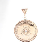925 Sterling Silver Rectangular Floral Locket Pendant with Zircon