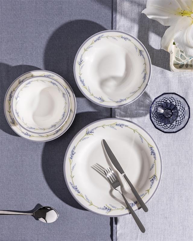 New Bone China 6-Person Dinner Set - Artistic & Colorful Design
