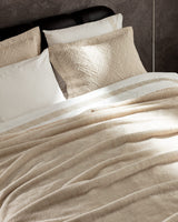 Cotton & Polyester 8-Piece Bridal Bedding Set - Elegant Beige