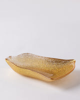 Elegant Glass Decorative Plate - Grelot Gold Finish