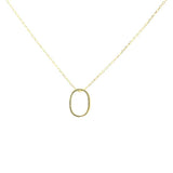 Sterling Silver 3D Letter O Necklace - Modern Alphabet Pendant