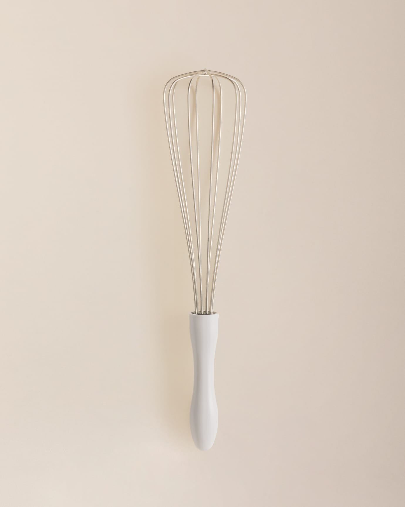 Small Kitchen Whisk, Soft Ecru Hand Mixer for Cooking & Baking