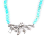 Sterling Silver Amazonite Pendant Necklace - Natural Gemstone