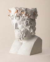 Busto di Poseidone in Resina Bianca - Scultura di Mitologia Classica