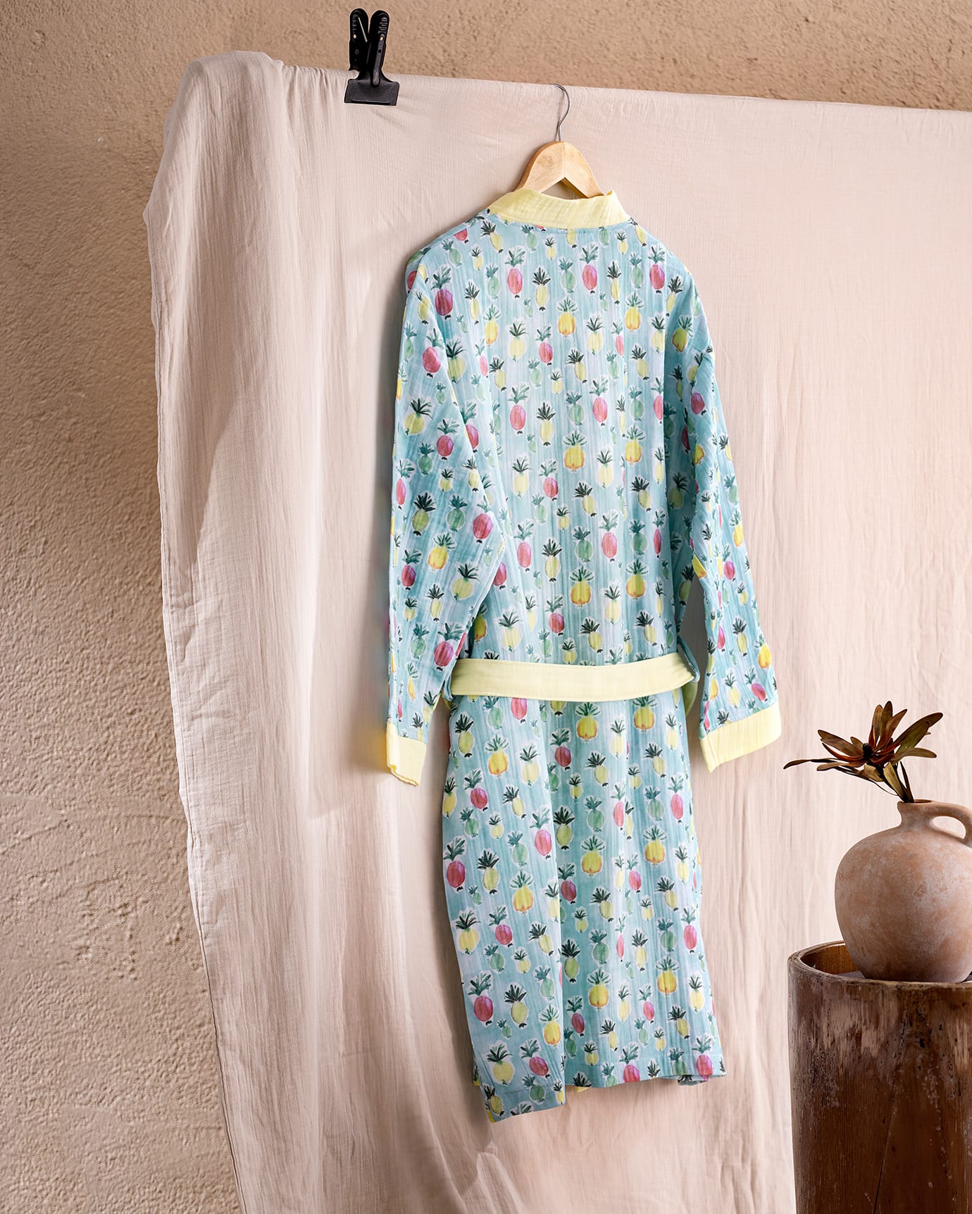 100% Cotton Muslin Women's Bathrobe - Soft & Absorbent