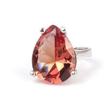 Sterling Silver Zultanite Teardrop Ring - Dynamic Color Shift
