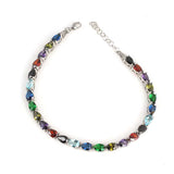 Premium 925 Sterling Silver Teardrop Gemstone Bracelet