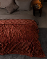 Welsoft Polyester Single Blanket - Terra Cotta Plain
