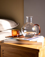 Heat-Resistant Borosilicate Glass Carafe - Amber with Ergonomic Handle