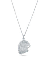 925 Sterling Silver Men's Necklace - Eagle Head Design