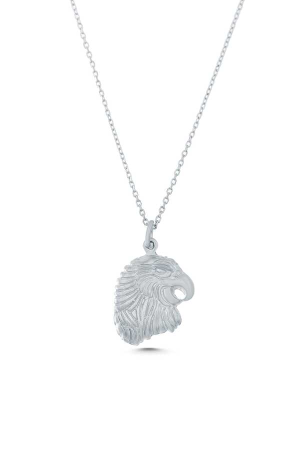 925 Sterling Silver Men's Necklace - Eagle Head Design
