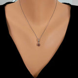 925 Sterling Silver Zultanite Necklace - Delicate Round Pendant