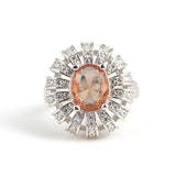 925 Sterling Silver Oval Zultanite & Zircon Entourage Ring