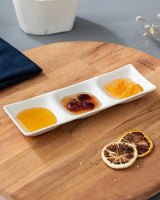 New Bone China 3-Piece Dipping Bowl Set - Elegant Minimalist