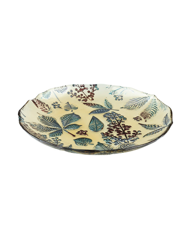 Vibrant Glass Plate - Expressive & Colorful Tableware