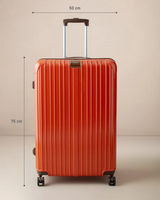 Large Terracotta Hardshell Travel Suitcase - Durable Luggage