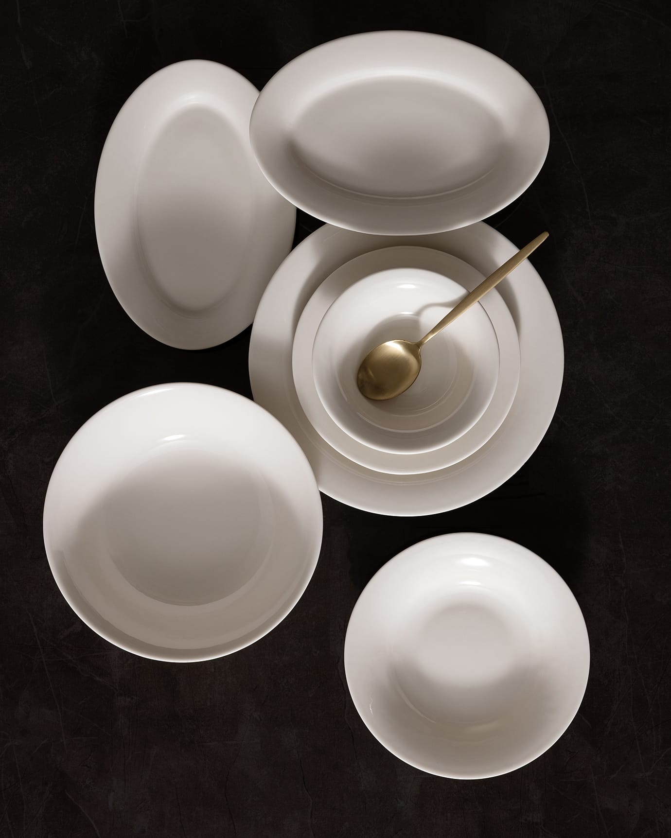 Nová kostní porcelánová jídelní sada pro 6 osob, 27 dílů - kolekce Solara