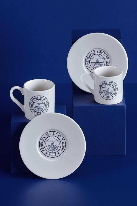 Fenerbahce Official Licensed Porcelain Coffee Cup Set - 2 Piece - TryAladdin