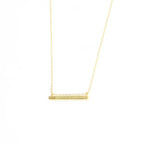 Sterling Silver Bar Pendant Necklace - Modern Minimalist Style