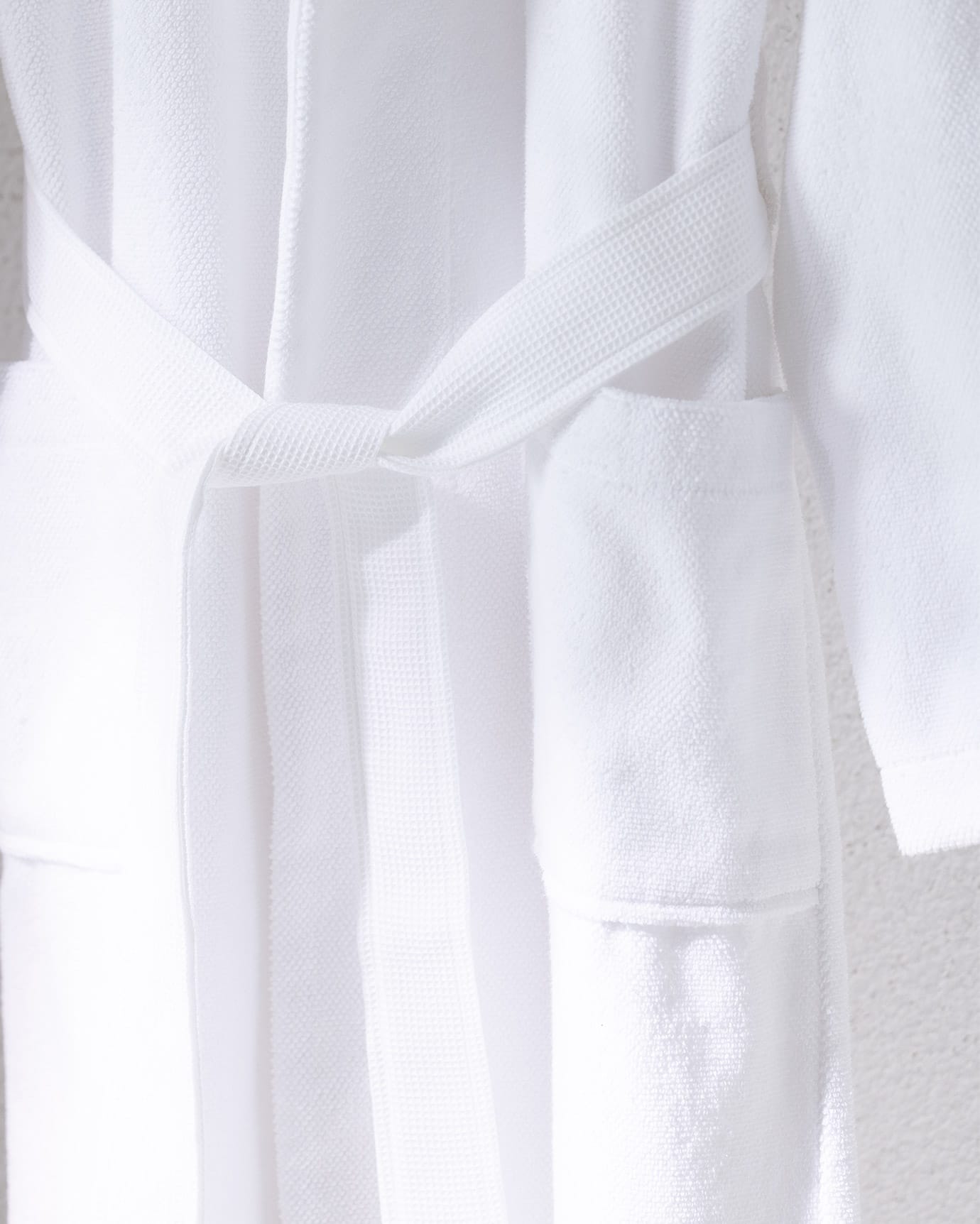 Unisex 100% Cotton Luxury Bathrobe Set - White