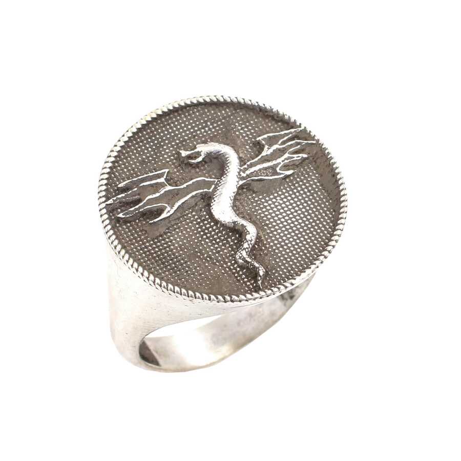 Prsten z 925 stříbra s drakem – mytologický unisex design