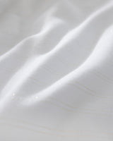 100% Cotton Sateen Double Duvet Cover Set - Shimmering White/Gold