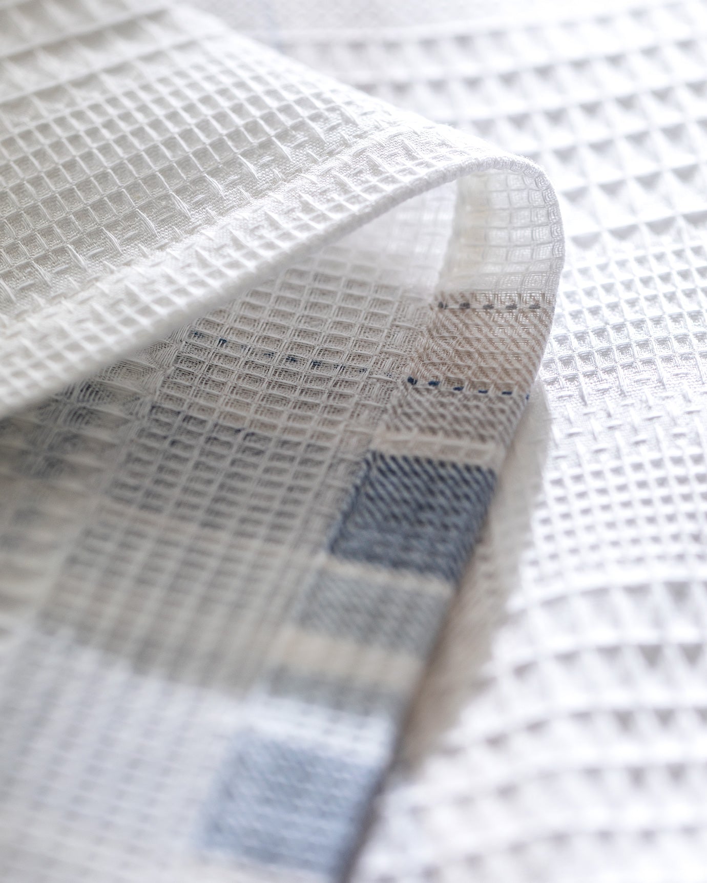 Juego de ropa de cama King Size Ecocell de algodón piqué estampado, azul marino gris