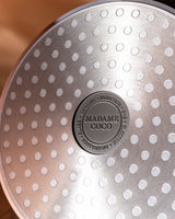 Durable 24 cm Brown Cooking Pot for Everyday Use