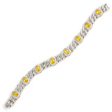 Premium 925 Sterling Silver Eight Stone Citrine Bracelet