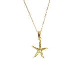 925 Sterling Silver Starfish Pendant Necklace - Ocean Charm