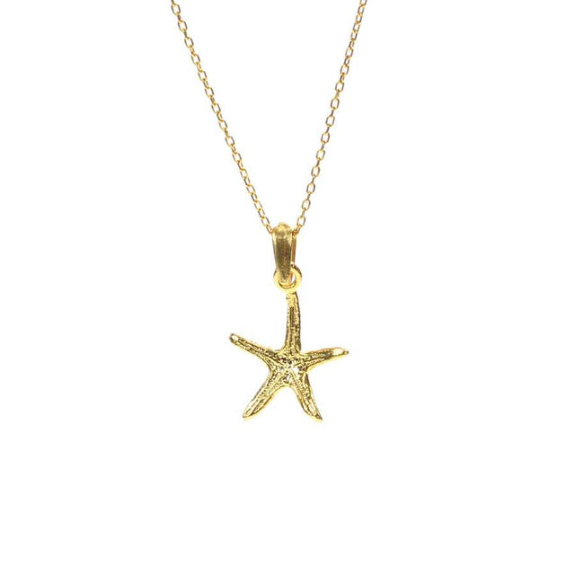 925 Sterling Silver Starfish Pendant Necklace - Ocean Charm