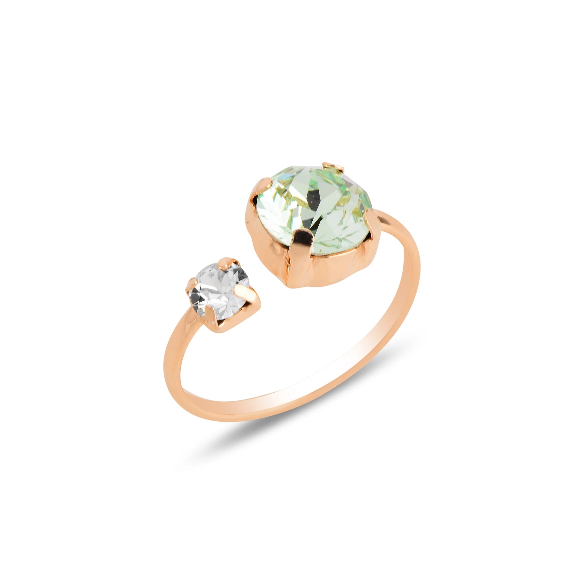 Duo Double Ring - Minimalist Design with Brilliant Everyday Sparkle
