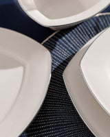 New Bone Porcelain Dinner Set for 6 - Stylish White & Silver