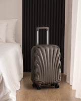 Grey Hardside Carry-On Luggage Suitcase - Cabin Travel Bag
