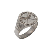 Premium Authentic 925 Sterling Silver Cross Sword Motif Mens Ring